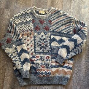 Vintage New River 100% Wool Sweater XL